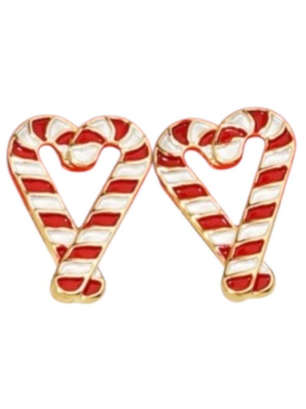 Double Candy Cane Stud Earrings (NWT)